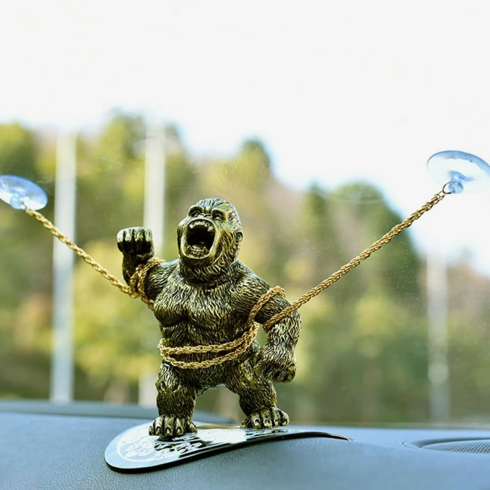 Toptan Torpido Üstü Goril-Öfkeli King Kong Öpücük Vantuzla Zincire Bağlı Goril