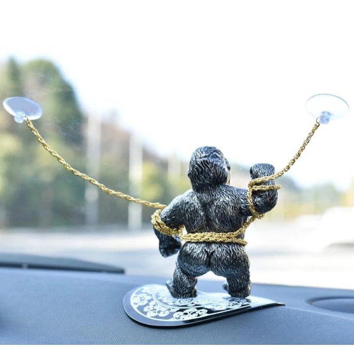 Toptan Torpido Üstü Goril-Öfkeli King Kong Öpücük Vantuzla Zincire Bağlı Goril