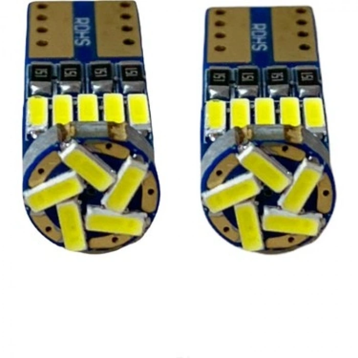 Toptan T10 Led Beyaz Ampül 15 Ledli Papatya