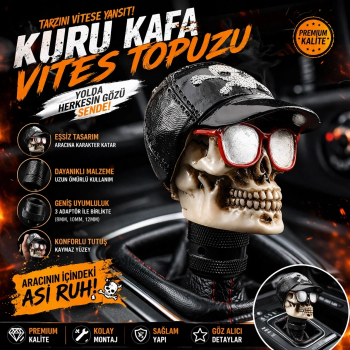 Toptan Kuru Kafa Vites Topuzu Siyah Şapkalı Gözlüklü Retro Gangster Model