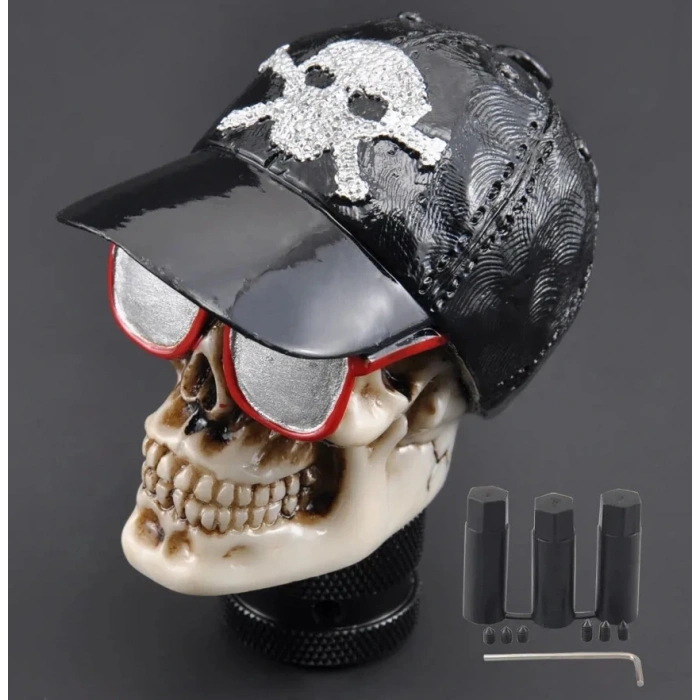 Toptan Kuru Kafa Vites Topuzu Siyah Şapkalı Gözlüklü Retro Gangster Model