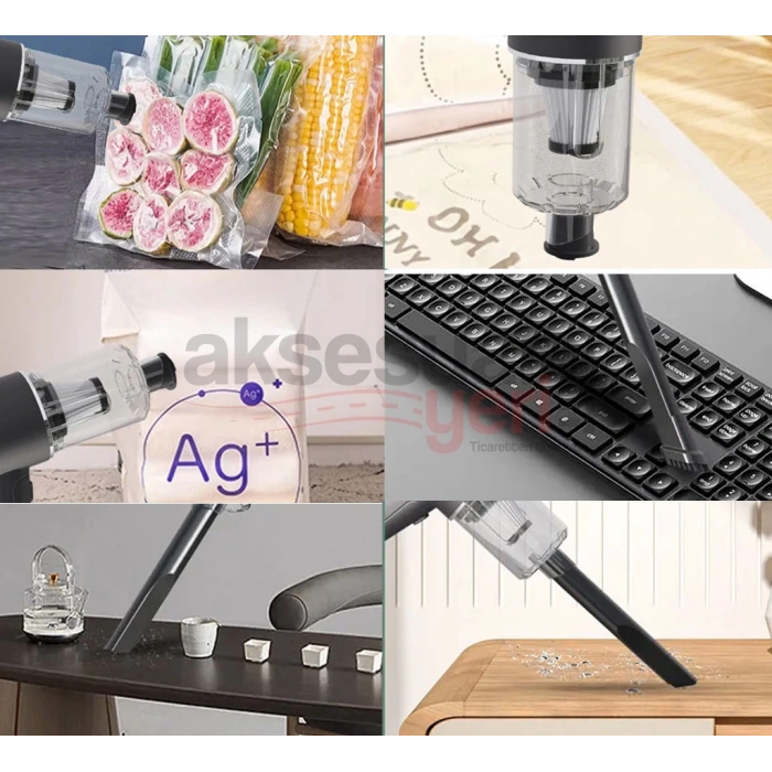 Toptan Araç İçi Şarjlı Süpürge - Toptan Araç İçi Süpürge Şarjlı Çift Fonksiyonlu