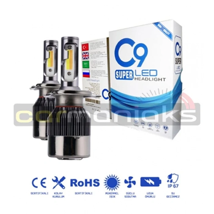 Toptan 3 Renk Led Xenon Beyaz-Sarı-BuzMavi H4 Soket