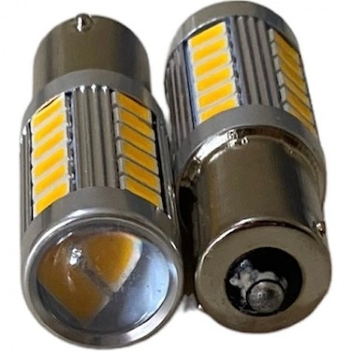 Toptan 93 Led 12V Smd Mercekli Turuncu Renk Tek Duy