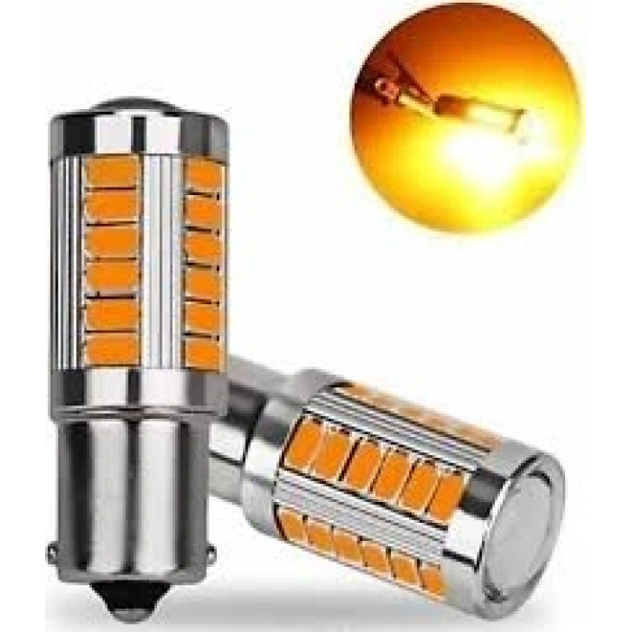 Toptan 93 Led 12V Smd Mercekli Turuncu Renk Tek Duy