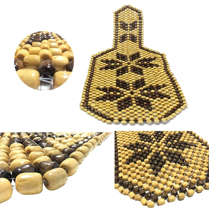 Toptan Ahşap Boncuk Minder Terletmez 1 Adet Hakiki Ağaçtan İthal