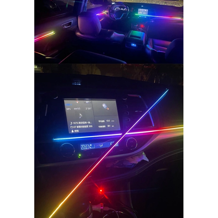 Toptan Araç İçi Ambiyans Led Profesyonel 64Renk Rgb App Kontrollu