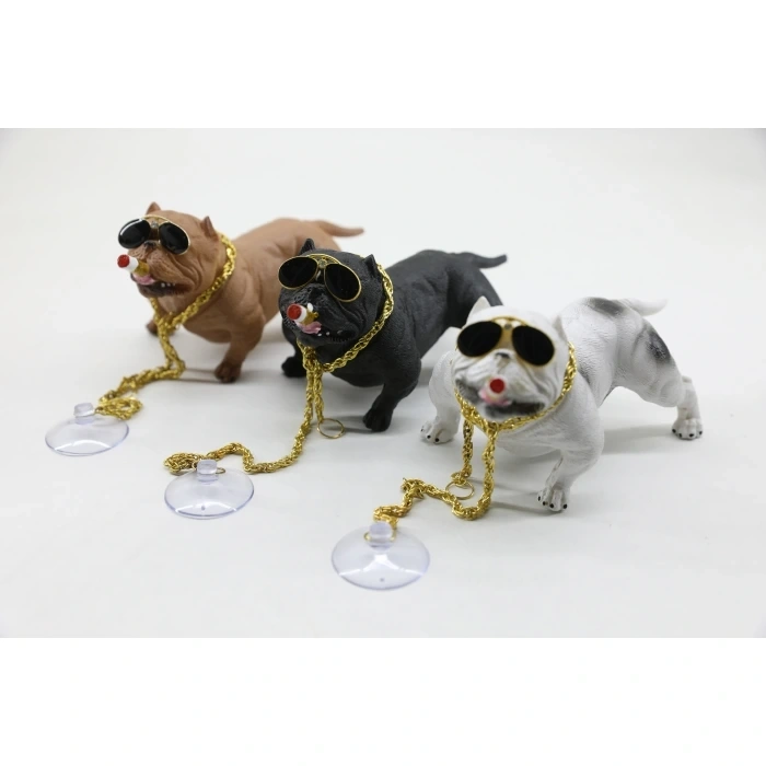 Toptan Araç İçi Dekor Pitbull Köpek Zincirli İthal Köpük Ambalajlı