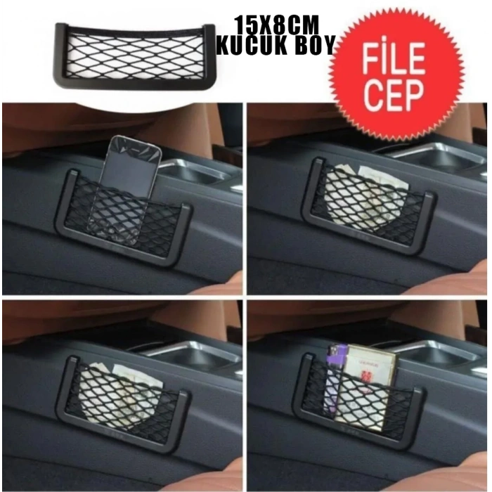 Toptan Araç İçi File Kese Ceplik Tofaş File Yan Ceplik Kısa 15x8cm