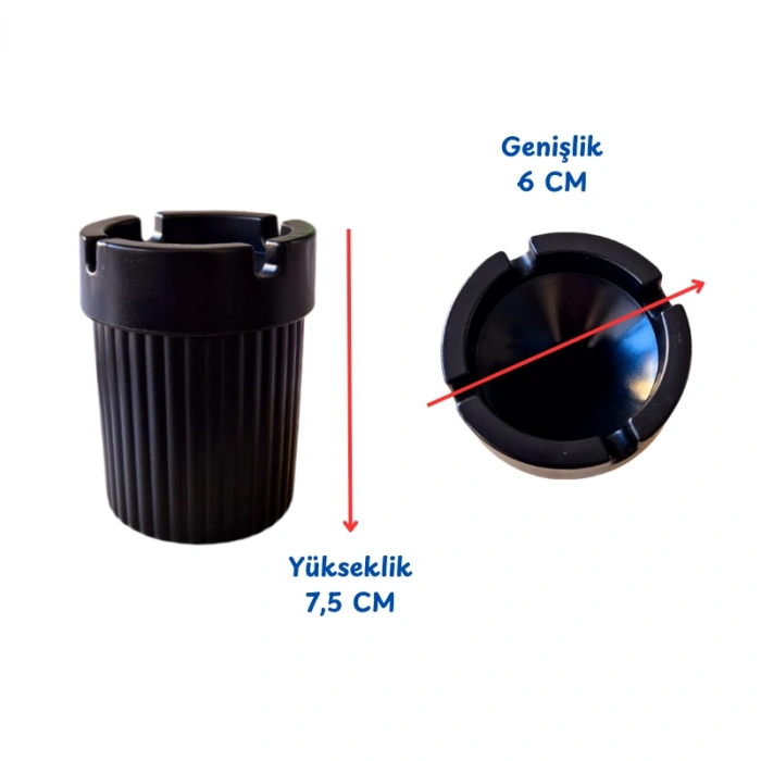 Toptan Araç İçi Küllük Siyah Renk Araç İçi Kültablası Ickuy30