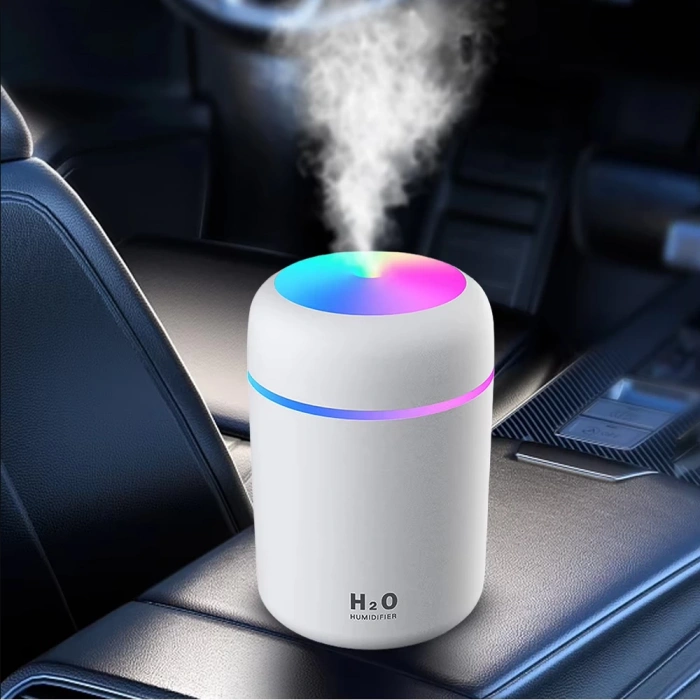 Toptan Araç İçi Nemlendirici H2o Rgb Beyaz Kablolu Buhardanlık