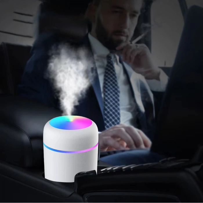 Toptan Araç İçi Nemlendirici H2o Rgb Beyaz Kablolu Buhardanlık