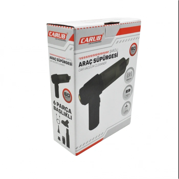 Toptan Araç İçi Şarjlı Süpürge - 60WATT Yüksek Güç Uzun Şarj