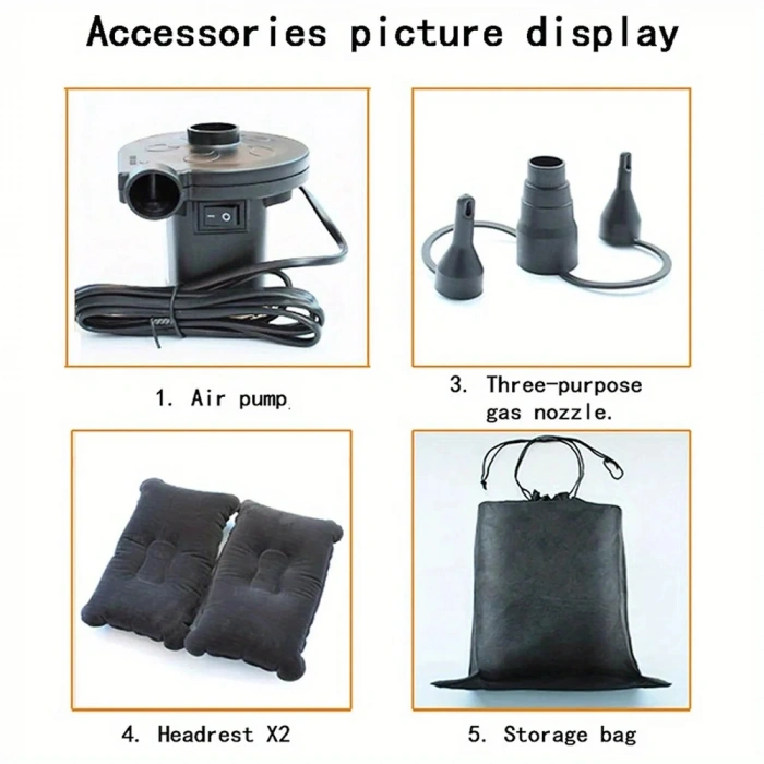 Toptan Araç İçi Şişme Yatak Pompa+Yastık Dahil