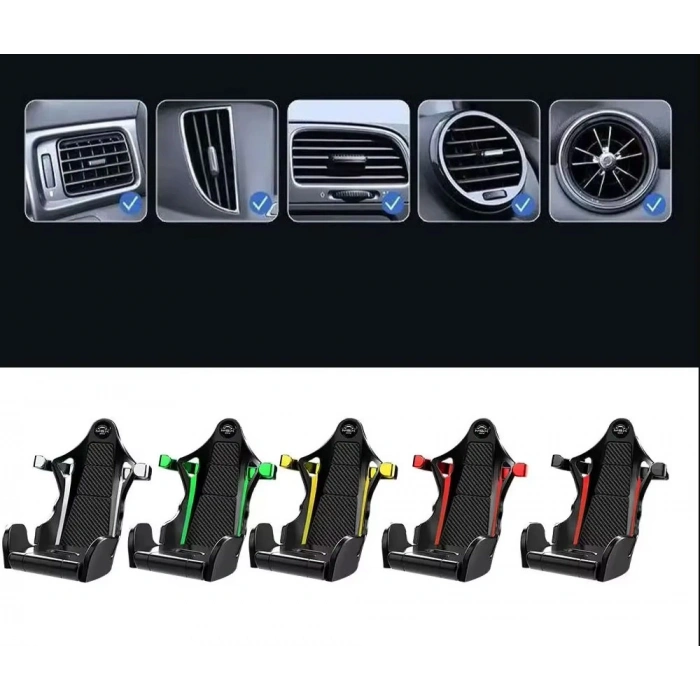Toptan Araç İçi Telefon Tutucu Recaro Koltuk Modeli Renkler Mevcut