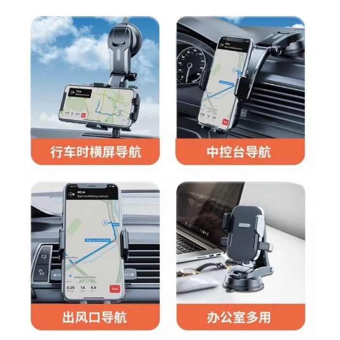 Toptan Araç İçi Vantuzlu Telefon Tutucu Ayarlanabilir CM255