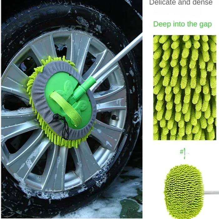 Toptan Araç Yıkama Mopu Yedek Başlıklı Araç Yıkama Fırçası Süngeri Mikrofiber 1metre Ayarlanabilir