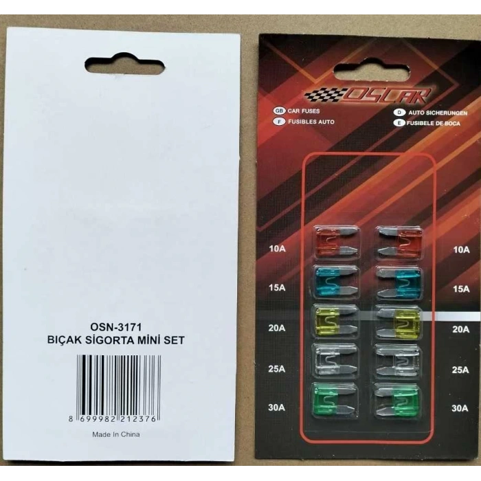 Toptan Bıçak Sigorta Mini Boy Set 10 Lu Paket