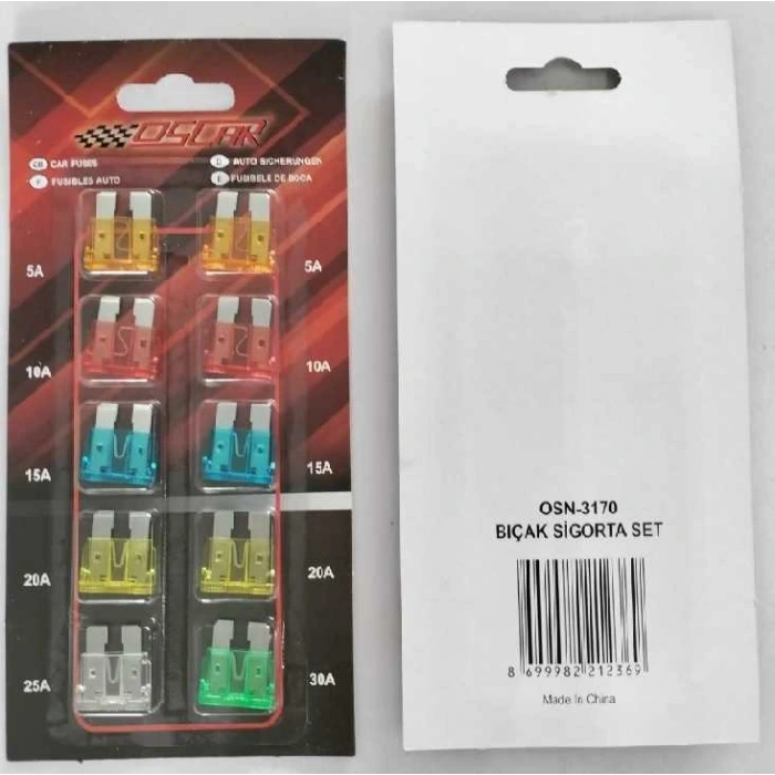 Toptan Bıçak Sigorta Orta Boy Set 10 Lu Paket