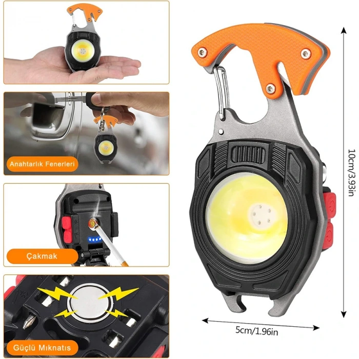 Toptan Fener Işıldak Çok Fonksiyonlu HS38