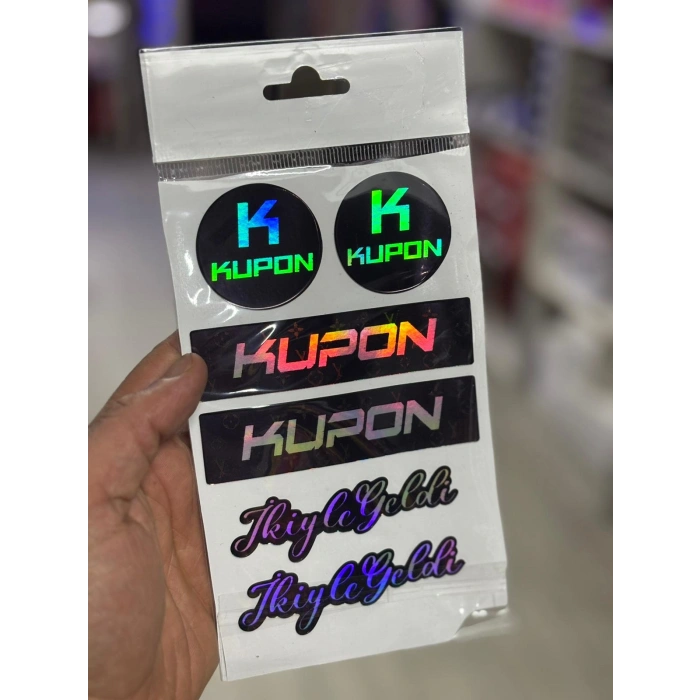 Toptan Hologram Sticker Set 2li Paket Mini Boylar