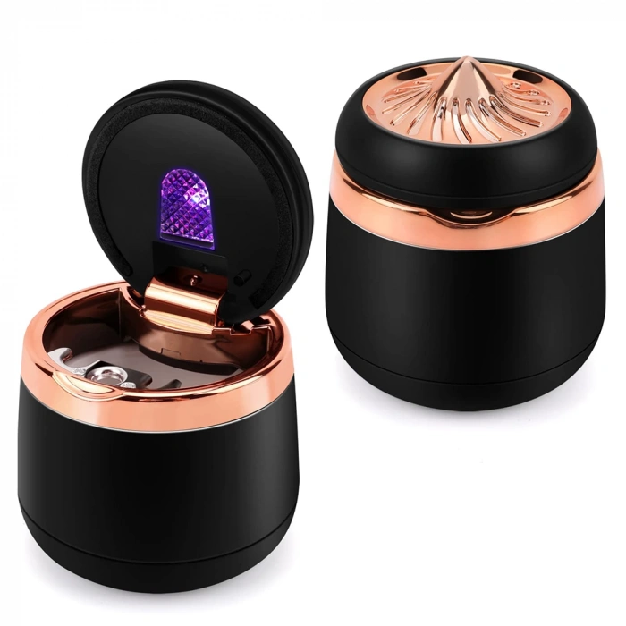 Toptan Işıklı Küllük Seramik Model Premium Bronz Renk Detay ıcku55