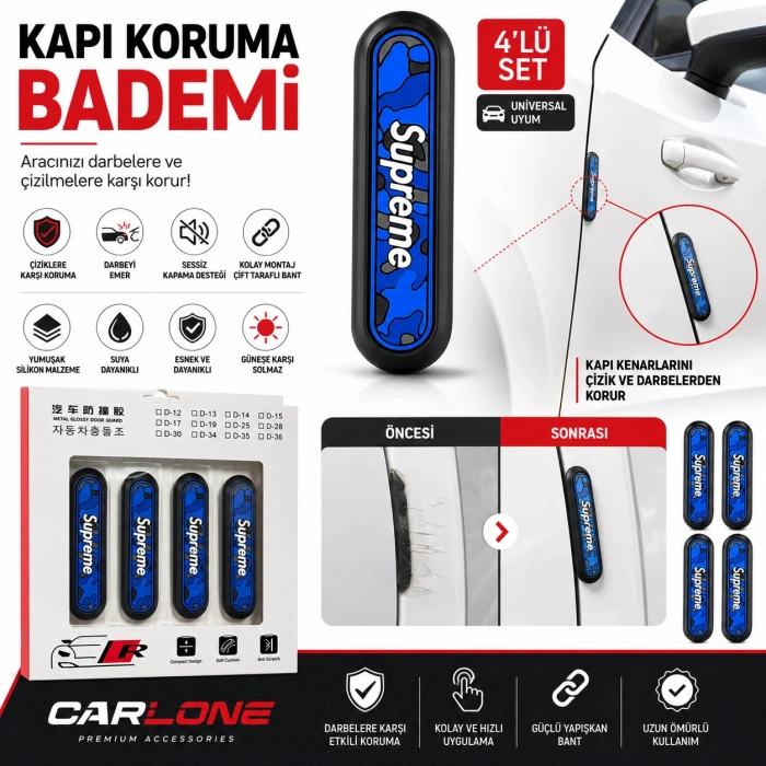 Toptan Kapı Koruyucu Silikon Badem 4 lü İthal