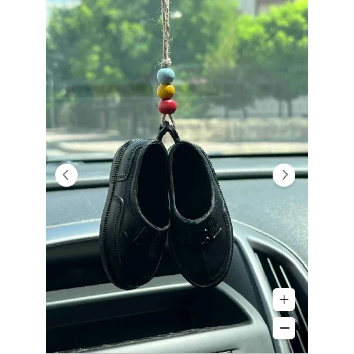 Toptan Kara Lastik Ayna Süsü Boncuklu Model