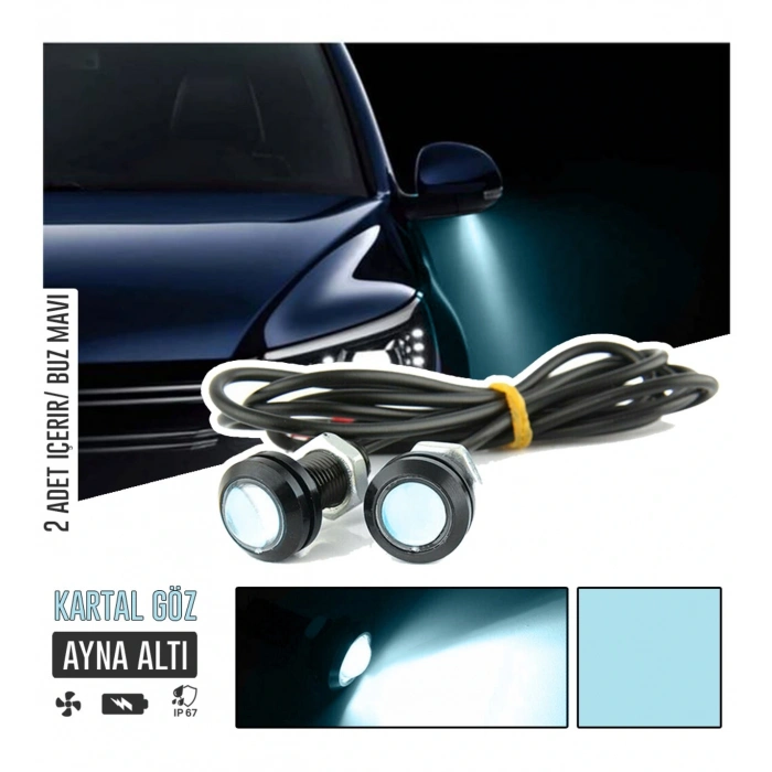 Toptan Kartal Göz Ayna Altı Led Paket İçi 2 Adettir Renk Seçiniz