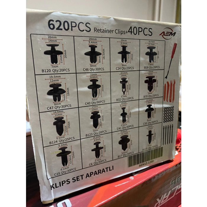 Toptan Klips Sekman Seti ve Sökme Aparatlı 620 Adet
