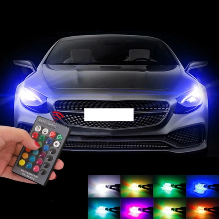 Toptan Kumandalı T10 Rgb Benekli Led Ampül Renkli Kaliteli