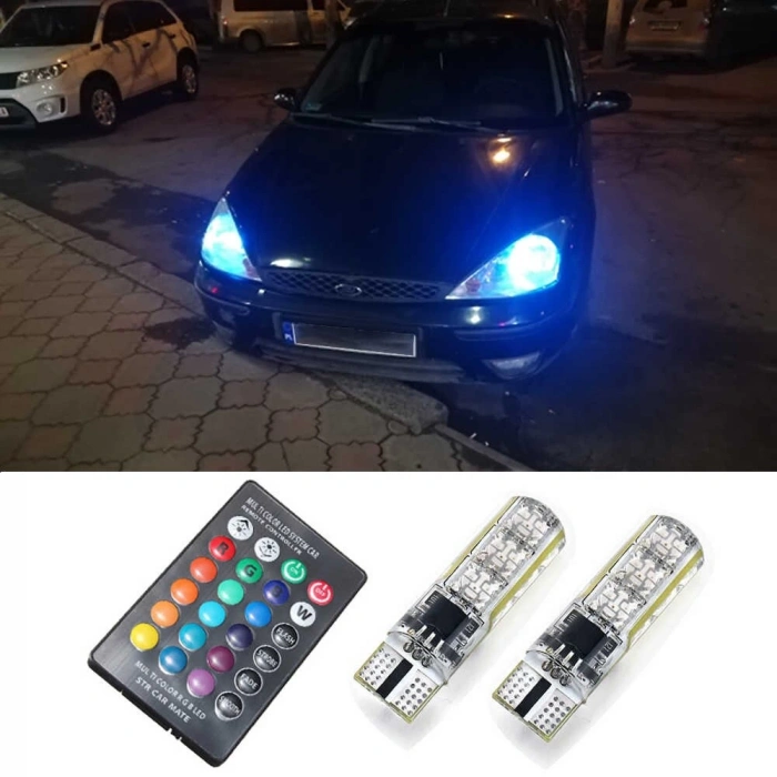 Toptan Kumandalı T10 Rgb Led Ampül Renkli Eco