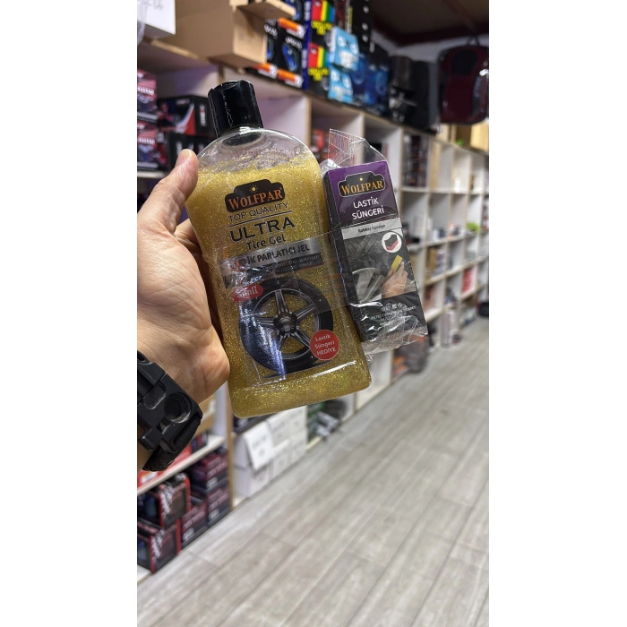 Toptan Lastik Parlatıcı Jel Simli Takozlu Süngerli 500ML