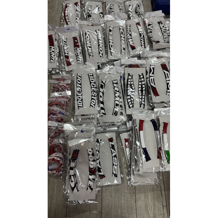 Toptan Lastik Yazısı Paket 8 Adet + Yapıştırıcı