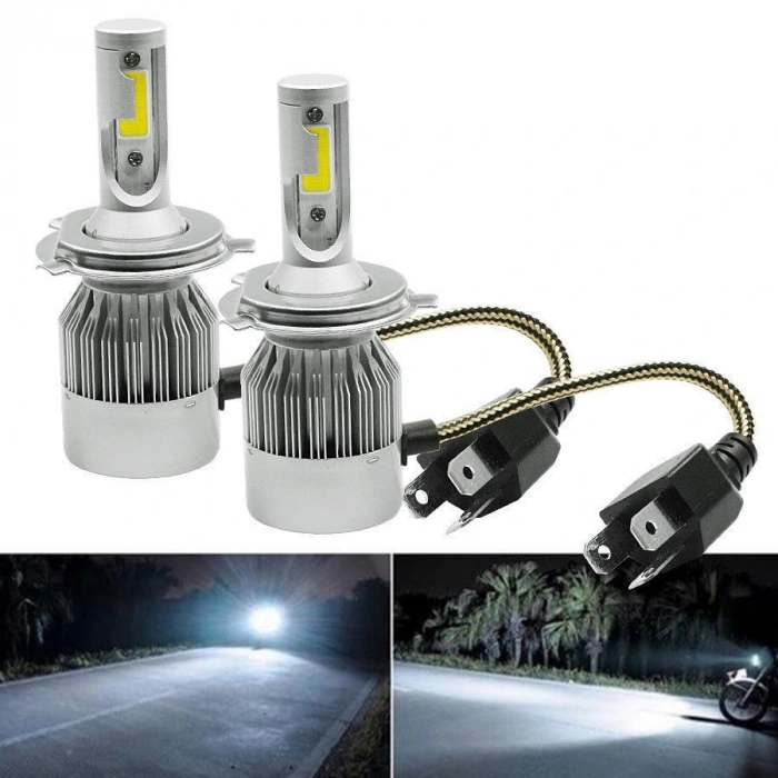 Toptan Led Xenon Beyaz C6 Kasa H4 soket