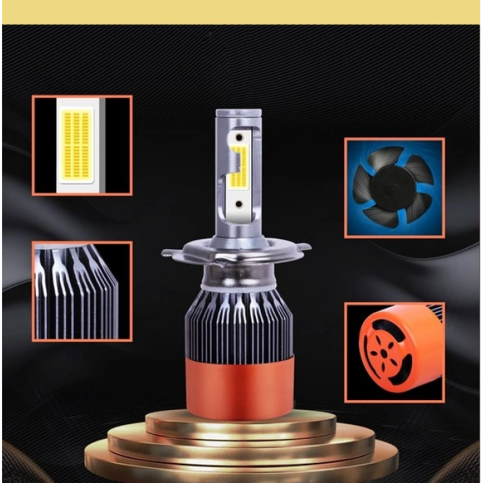 Toptan Led Xenon Beyaz C6 Kasa Tek Devreler 3 Ay Garantili