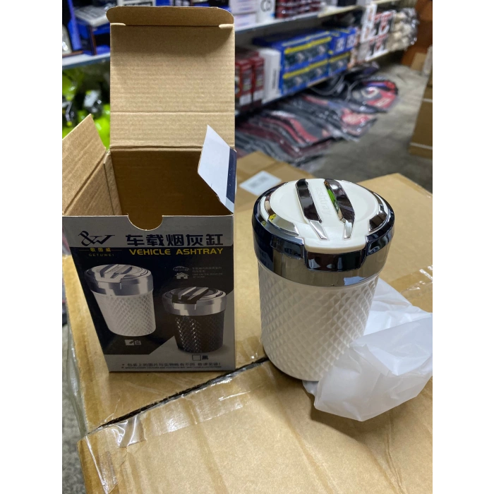 Toptan Lüks Araç İçi Küllük Işıklı Ashtray Beyaz HT925B