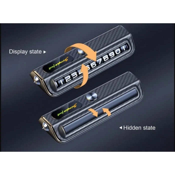 Toptan Lüks Araç İçi Numaratör Cam Kırıcılı Premium Ürün Siyah Renk