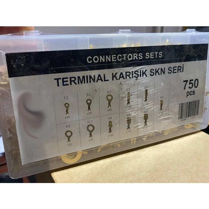 Toptan Papuç Terminal Set Karışık Skn Seri 750 Ad