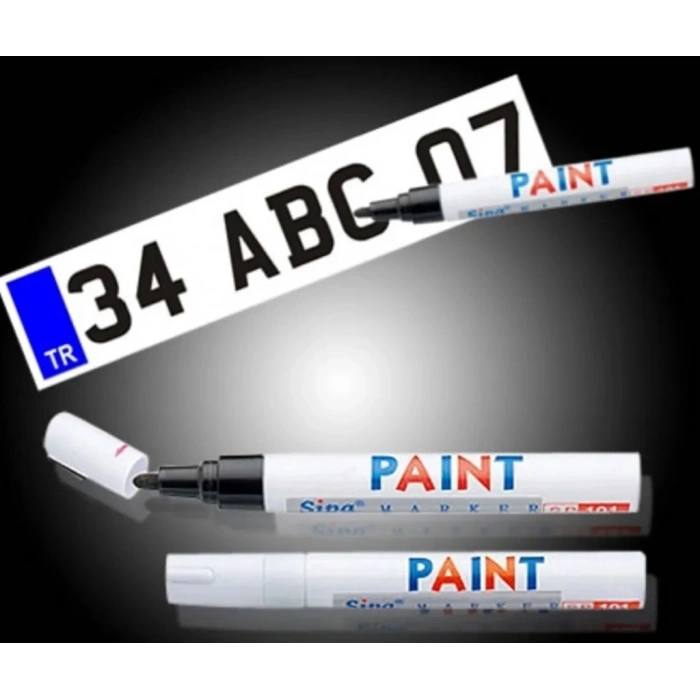 Toptan Plaka Yazı Kalemi Siyah Renk