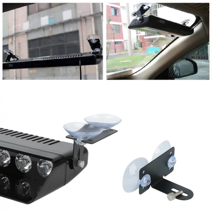 Toptan S12 Vantuzlu Çakar Makam Polis Çakarı Kırmızı-Mavi-Beyaz