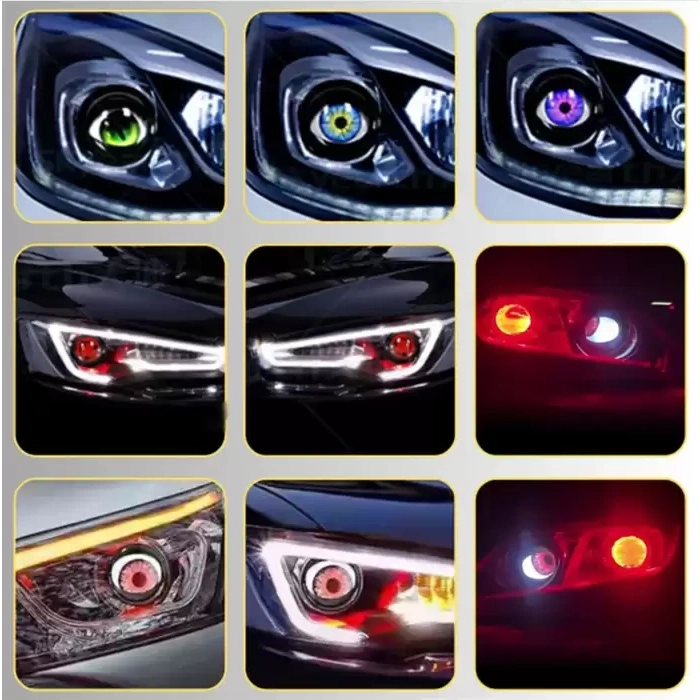 Toptan Şeytan Göz Mercek Animasyonlu Kumandalı 2 Adet