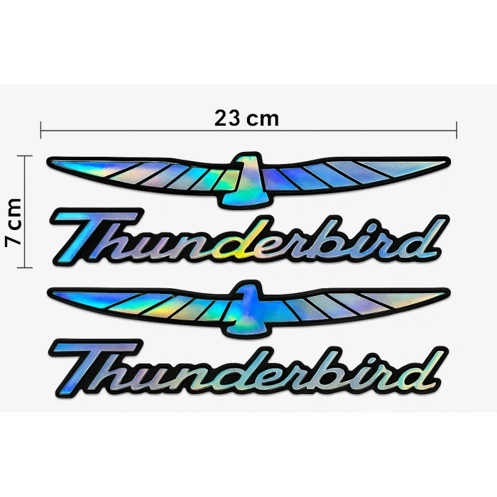 Toptan Thunderbird Damla Metalize Zeminli Etiket 2 Adet