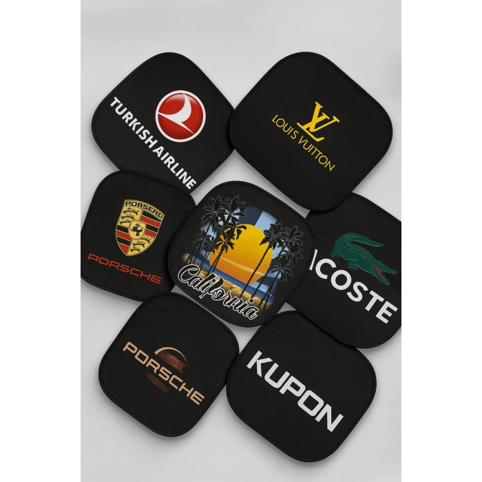 Toptan Yan Cam Perde Güneşlik 2li Vantuzlu Dekor Perde