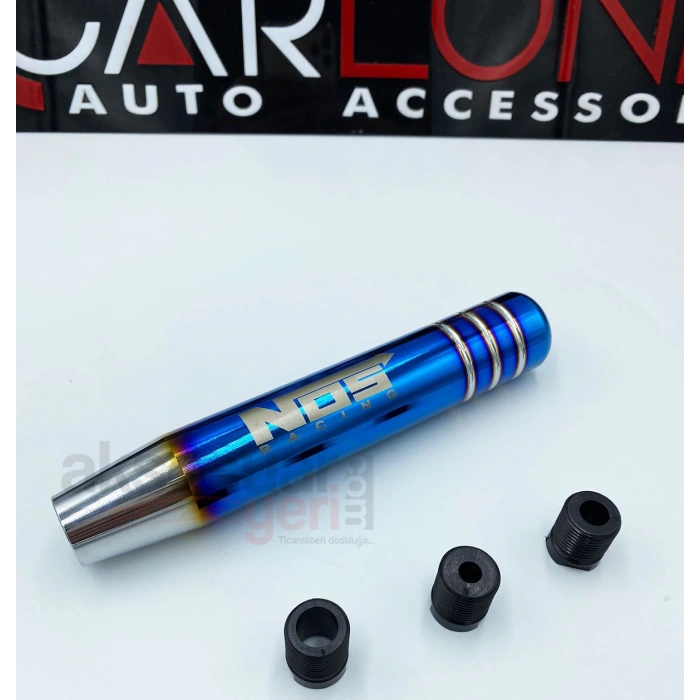 Toptan Yanık Uçlu Mavi 18cm Vites Topuzu Nos Desenli 2 Model