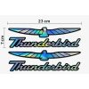 Toptan Thunderbird Damla Metalize Zeminli Etiket 2 Adet