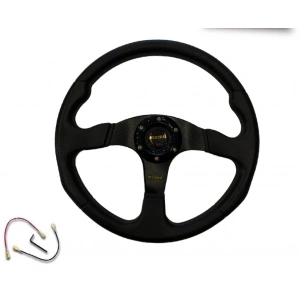 Toptan Momo Direksiyon 35cm Siyah Renk İthal Offsetsiz 1033