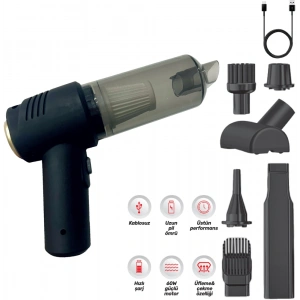 Toptan Araç İçi Şarjlı Süpürge - 60WATT Yüksek Güç Uzun Şarj