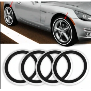 Toptan Araç Oto Lastik Yanak Lastik Yanağı Siyah-Beyaz Renk Jant Seçiniz