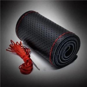 Toptan Dikme Direksiyon Kılıfı Delikli Deri Eco Model Poşetli